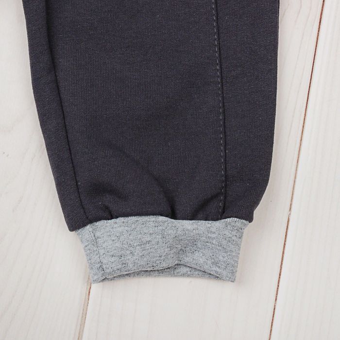 Брюки для мальчика, рост 68 см (44), цвет тёмно-серый (арт. Д 07214_М)