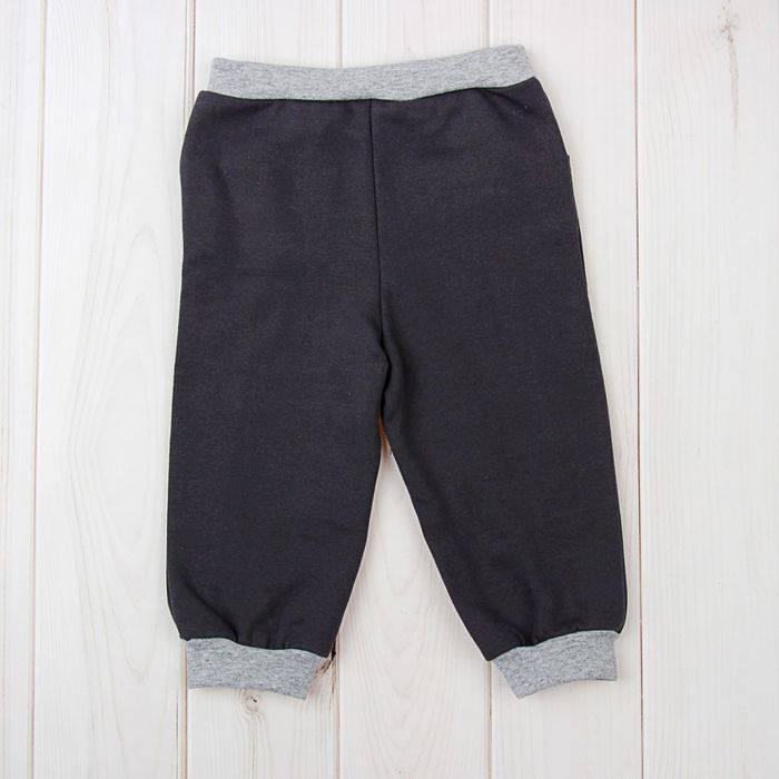 Брюки для мальчика, рост 68 см (44), цвет тёмно-серый (арт. Д 07214_М)