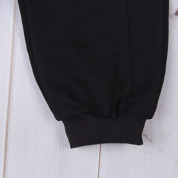 Брюки для мальчика, рост 74 см (48), цвет чёрный (арт. Д 07214_М)