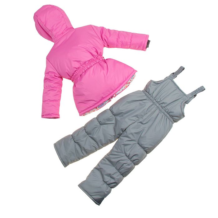 Костюм для девочки, рост 104 см, цвет розовый/серый (арт. ДК27- 3_Д)