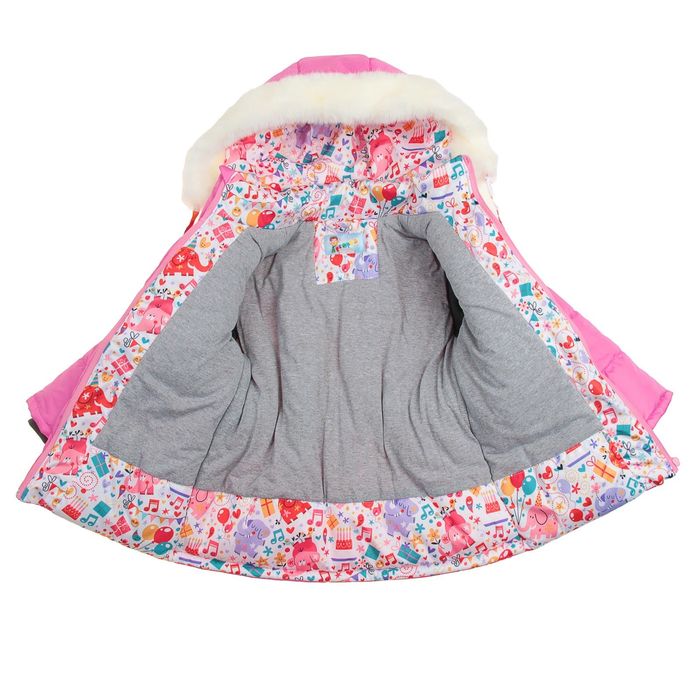 Костюм для девочки, рост 104 см, цвет розовый/серый (арт. ДК27- 3_Д)