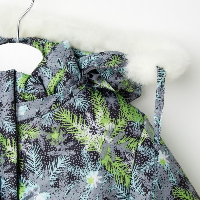 Куртка для девочки, рост 104 см, принт, цвет серый (арт. Д017-33_Д)