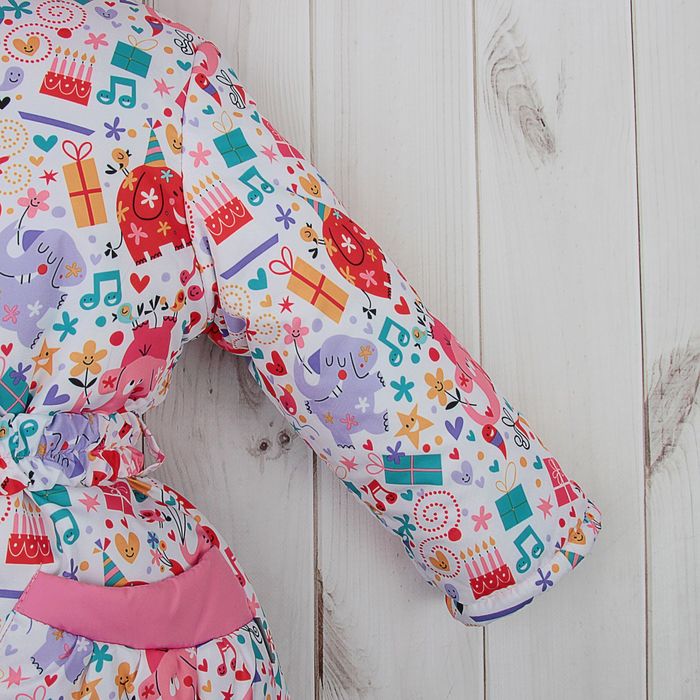 Куртка для девочки, рост 92 см, принт, цвет розовый (арт. Д017-49_М)