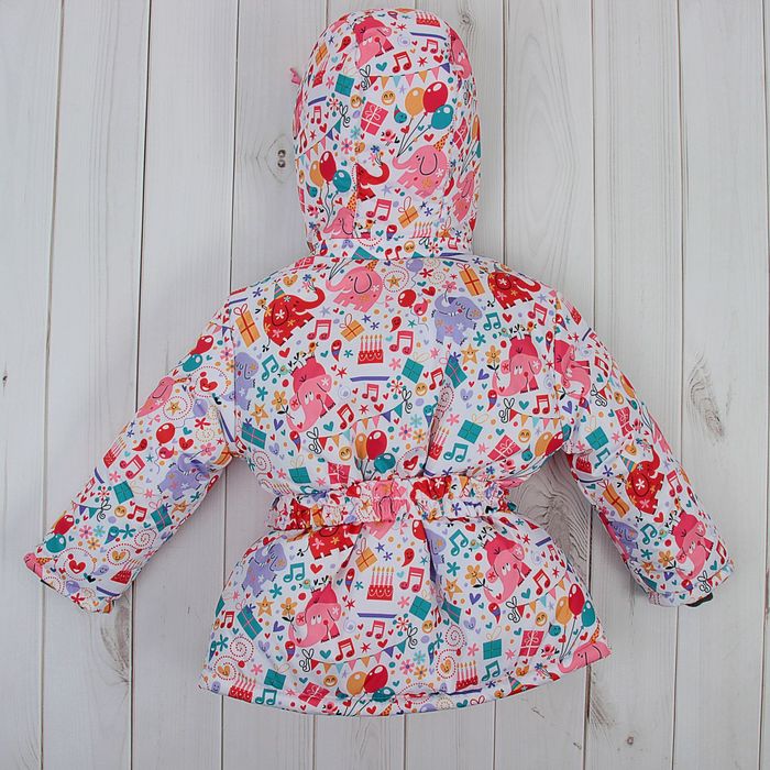Куртка для девочки, рост 92 см, принт, цвет розовый (арт. Д017-49_М)