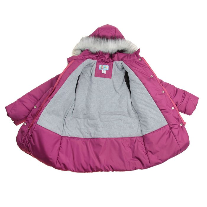 Пальто для девочки, рост 128 см, цвет розовый (арт. Д20-17_Д)
