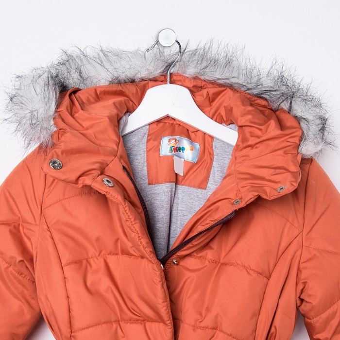 Пальто для девочки, рост 140 см, цвет терракот (арт. Д20-29_Д)