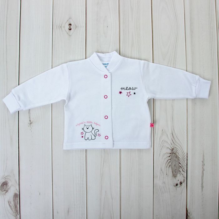 Кофточка для девочки, рост 62 см, цвет белый 15265_М