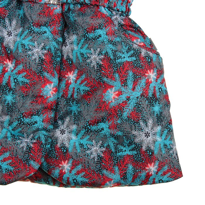 Пальто для девочки, рост 146 см, принт, цвет бирюзовый (арт. Д20-60_Д)