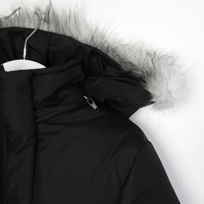 Пальто для девочки, рост 116 см, цвет чёрный (арт. Д21- 7_Д)