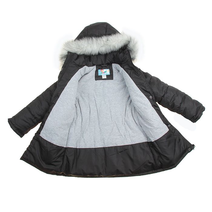 Пальто для девочки, рост 116 см, цвет чёрный (арт. Д21- 7_Д)