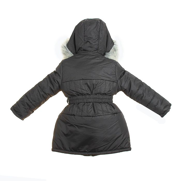 Пальто для девочки, рост 116 см, цвет чёрный (арт. Д21- 7_Д)
