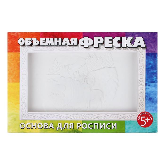 Гипсовая фреска под роспись "Олень"