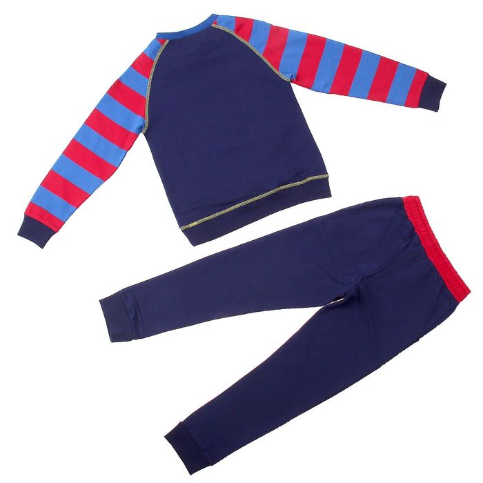 Комплект (толстовка, брюки) для мальчика, рост 122-128 см, цвет синий (арт. 181-М_Д)