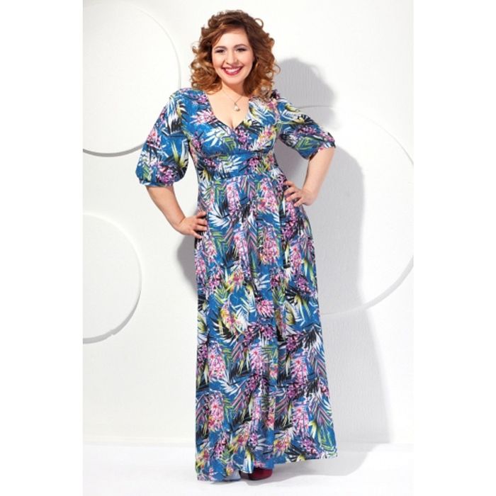 Платье женское, размер 52, цвет голубой П-421