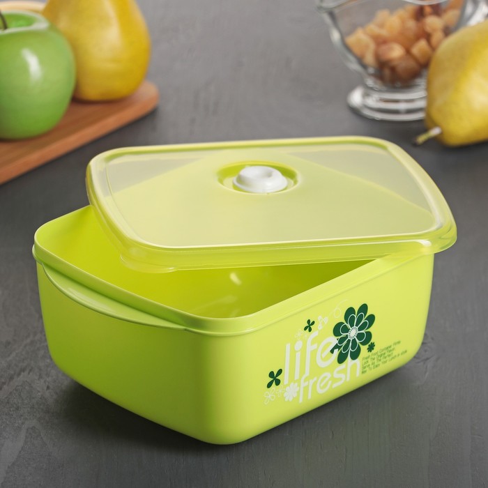 Набор ланч-боксов "Свежесть", 3 шт: 350 мл, 600 мл, 1,2 л (21х15 см/16х13 см/13х10 см), цвета МИКС