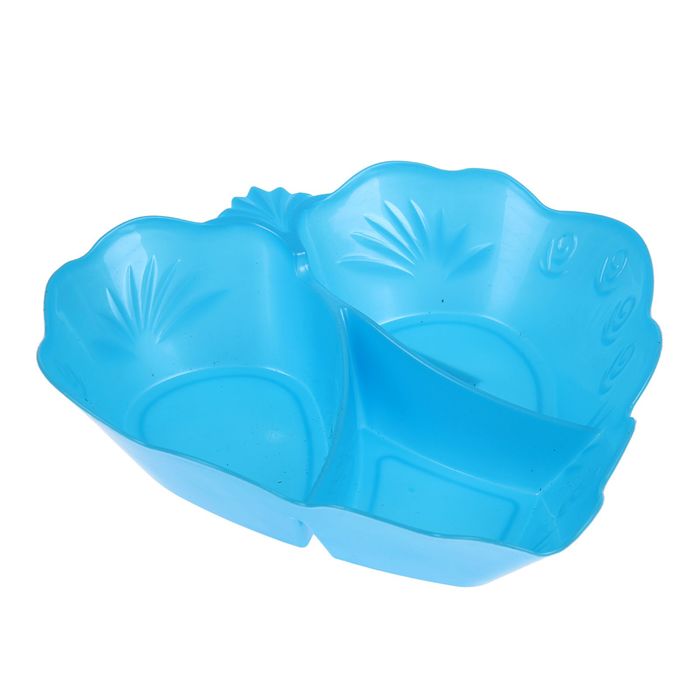 Менажница "Сердце. Клубника", 3 секции, МИКС