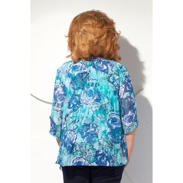 Кардиган+топ, размер 58, цвет бирюза Б-145/4