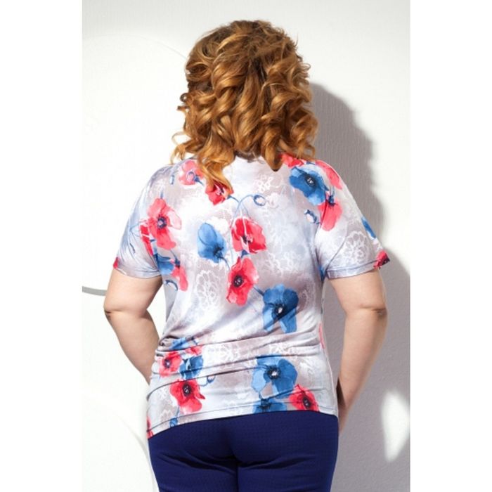 Блуза женская, размер 60, цвет серый Б-129/2