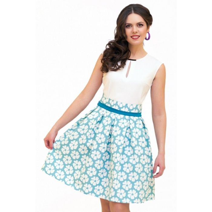 Юбка женская, размер 50, цвет голубой Ю-159