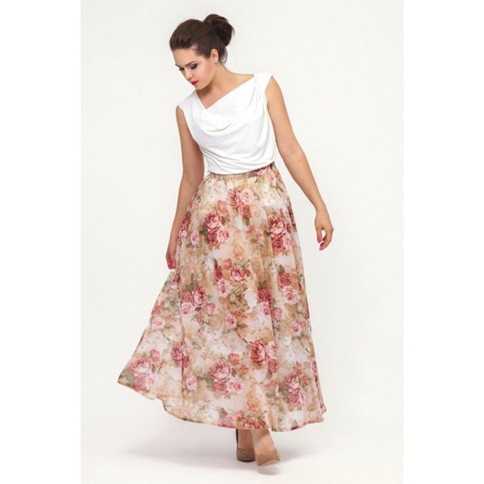 Юбка женская, размер 44, цвет цветочный принт Ю-160