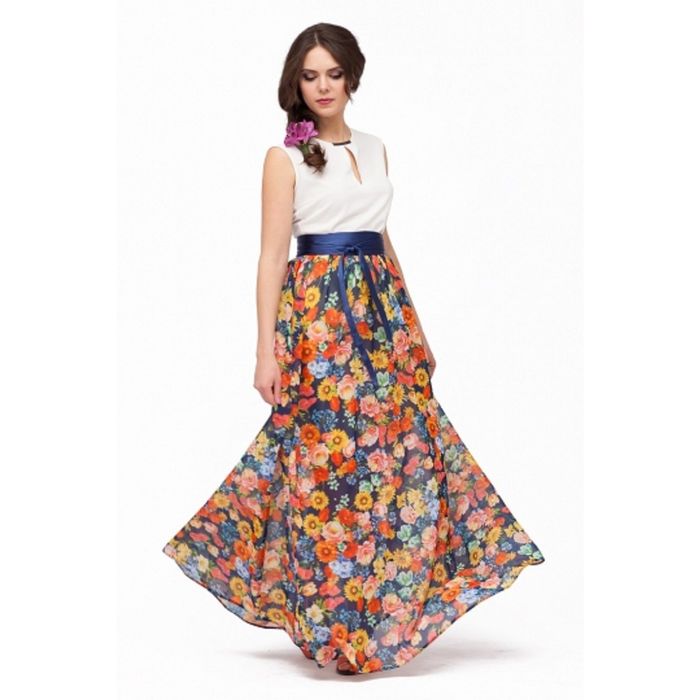 Юбка женская, размер 46, цвет цветочный принт Ю-160/1