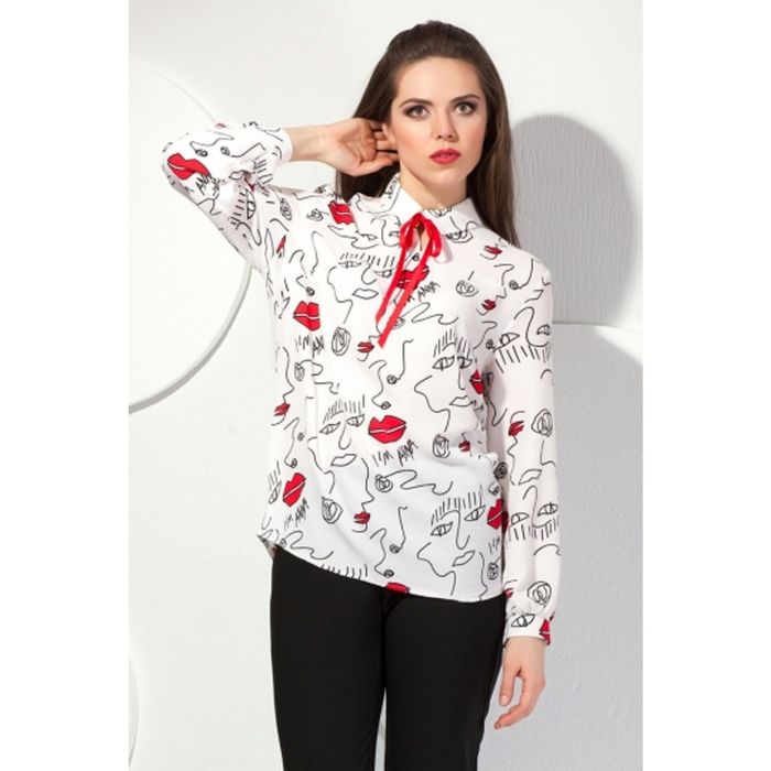 Блуза женская, размер 54, цвет молочный Б-149