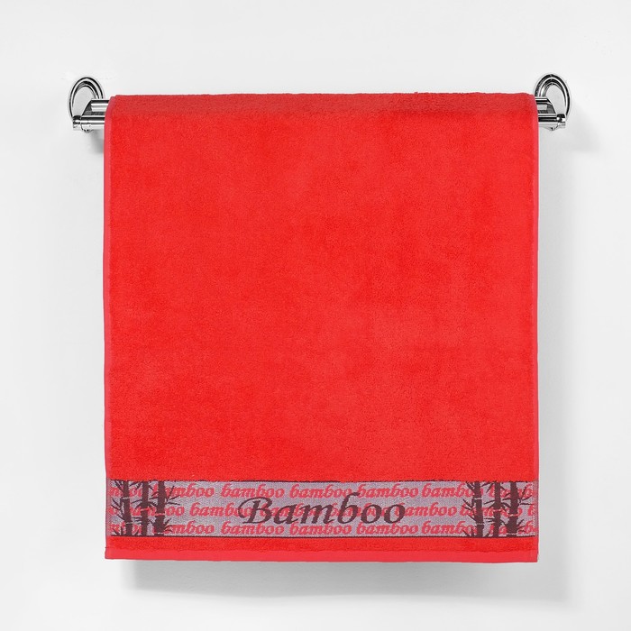 Полотенце махровое "Этель" Stelo, коралловый 50*90 см бамбук, 460 г/м2