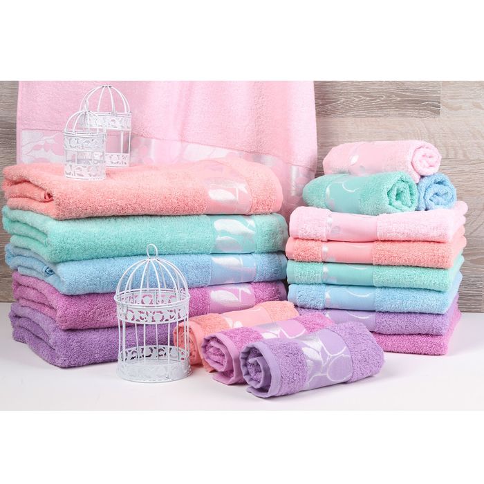 Полотенце махровое "Этель" Passero, голубой 70*140 см бамбук, 450 г/м2