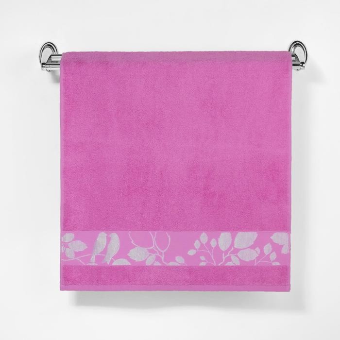 Полотенце махровое "Этель" Passero, розовый 70*140 см бамбук, 450 г/м2