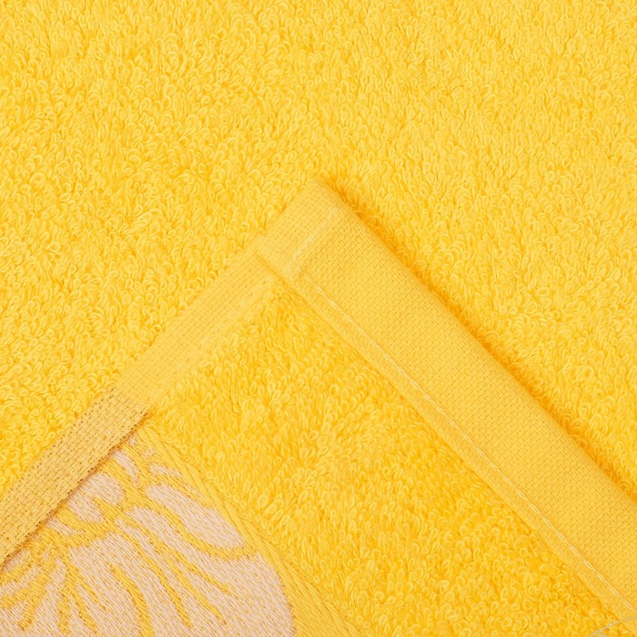 Полотенце махровое "Этель" Bamboo Blossom, жёлтый 70*140 см бамбук, 450 г/м2
