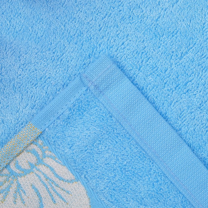 Полотенце махровое "Этель" Bamboo Blossom, голубой 70*140 см бамбук, 450 г/м2