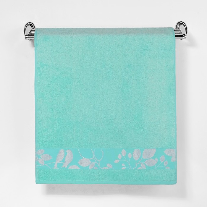 Полотенце махровое "Этель" Passero, мятный 50*90 см бамбук, 460 г/м2