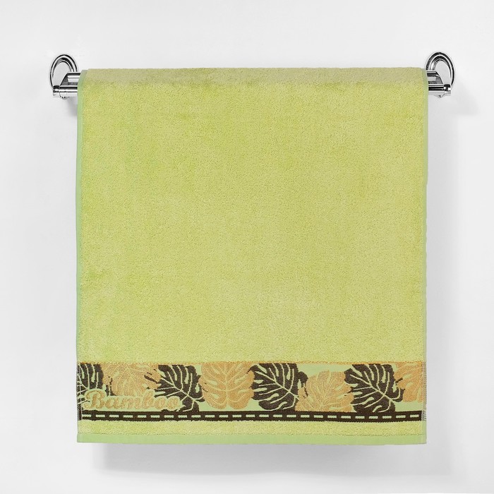 Полотенце махровое "Этель" Flabello, светло-зелёный 50*90 см бамбук, 460 г/м2
