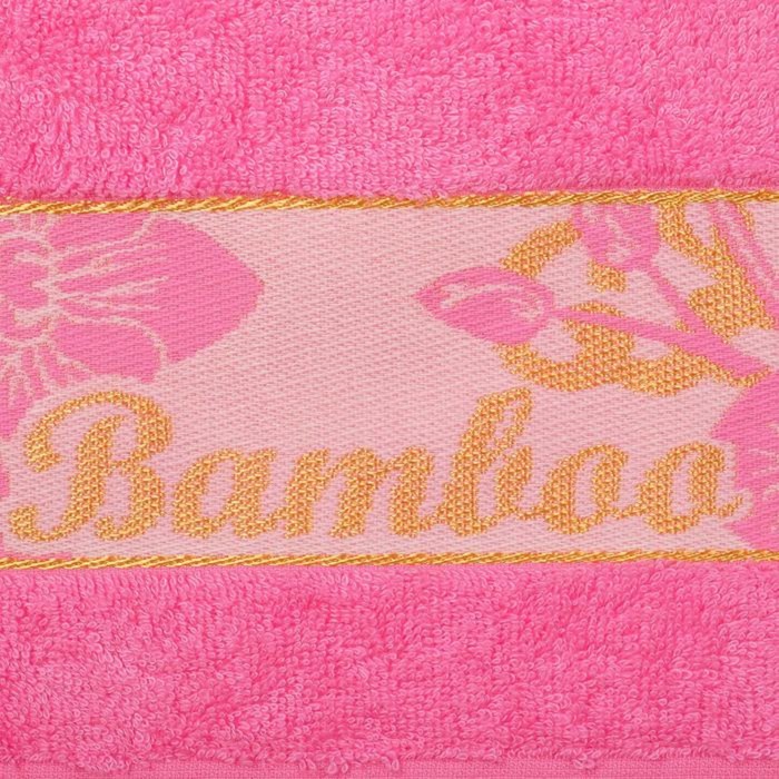 Полотенце махровое "Этель" Bamboo Blossom, розовый 70*140 см бамбук, 450 г/м2