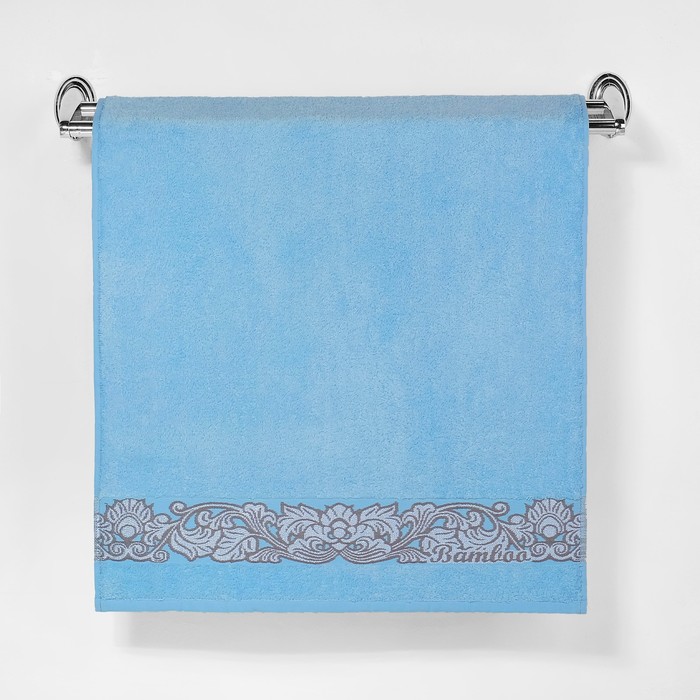 Полотенце махровое "Этель" Vitigno, голубой 50*90 см бамбук, 460 г/м2