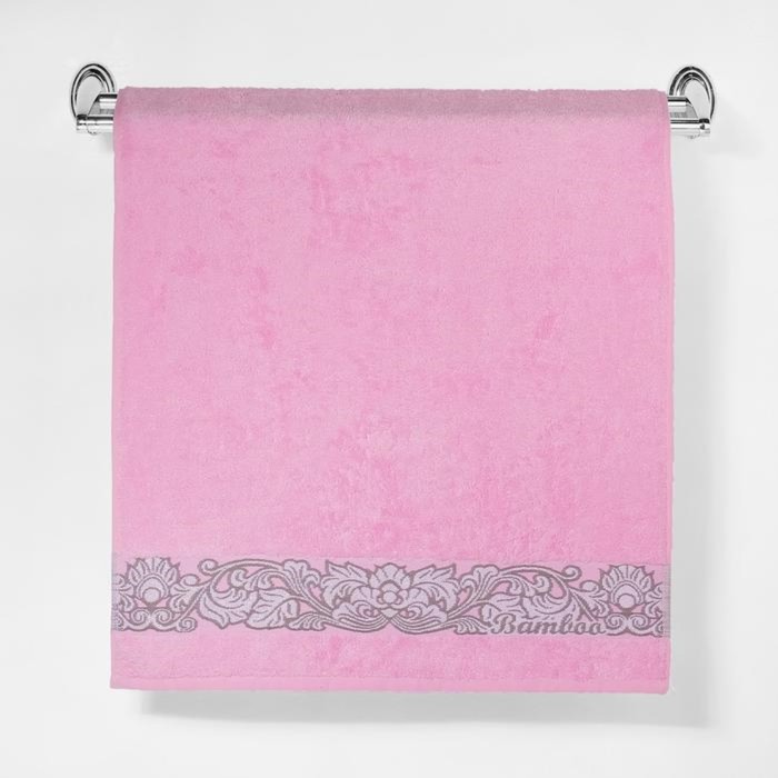 Полотенце махровое "Этель" Vitigno, розовый 70*140 см бамбук, 450 г/м2
