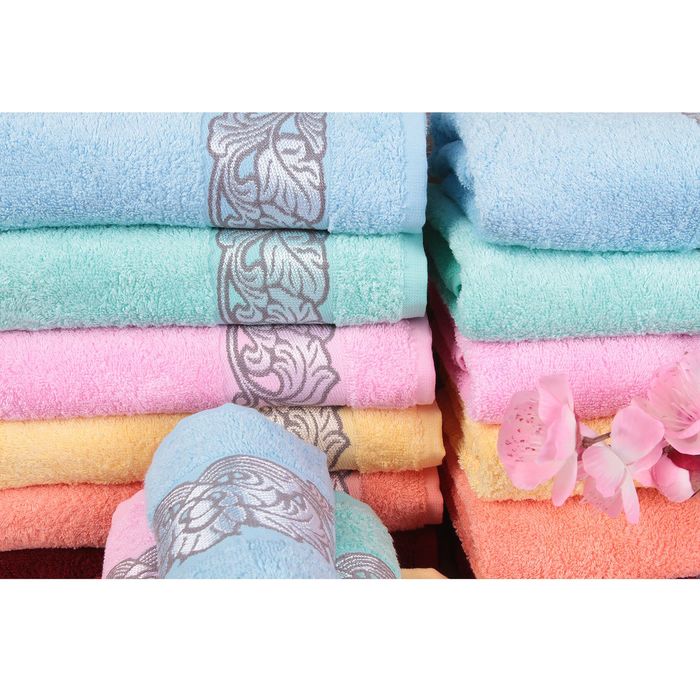 Полотенце махровое "Этель" Vitigno, розовый 70*140 см бамбук, 450 г/м2