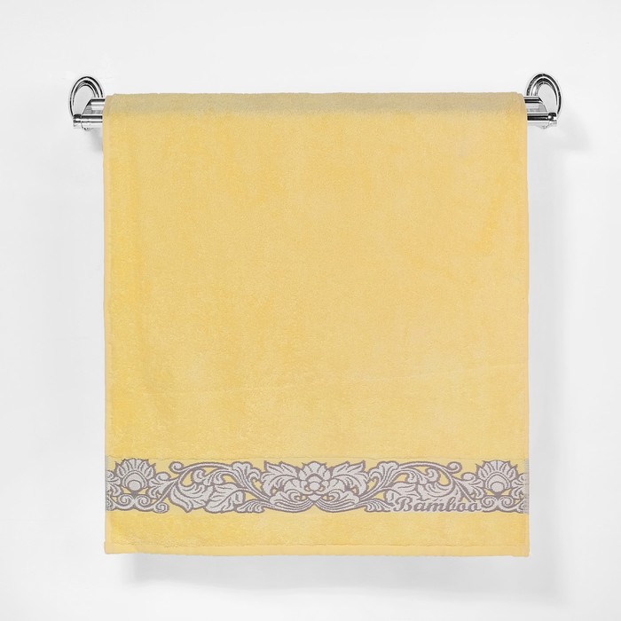 Полотенце махровое "Этель" Vitigno, жёлтый 50*90 см бамбук, 460 г/м2
