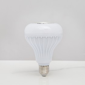 

Световой прибор с музыкой, 220V, цоколь Е27, пульт, беспроводной, БЕЛЫЙ