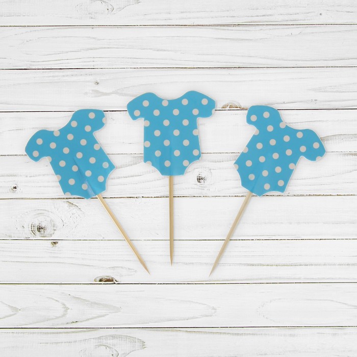 Шпажки для канапе "Малыш" в горох (набор 24 шт)