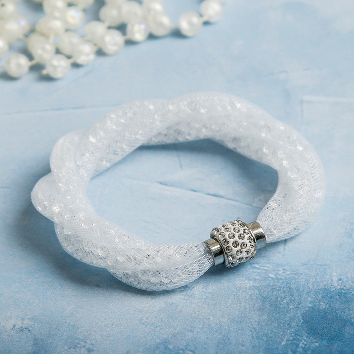 Браслет "Стардаст" плетение, белый