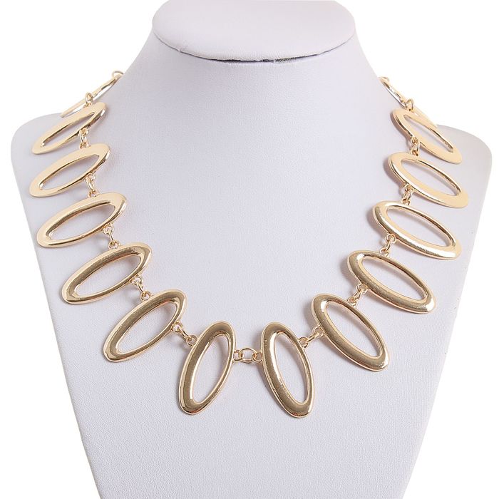 Колье "Африка" эллипс, цвет золотой