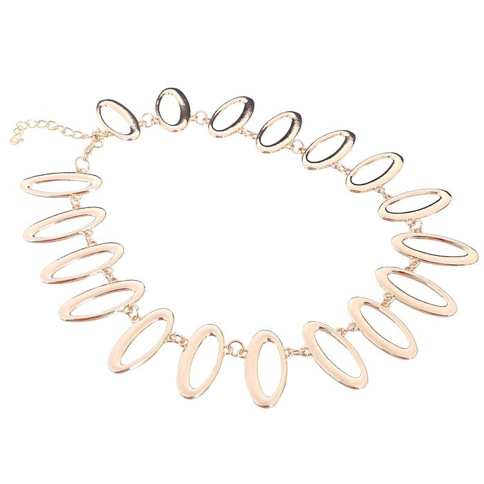 Колье "Африка" эллипс, цвет золотой