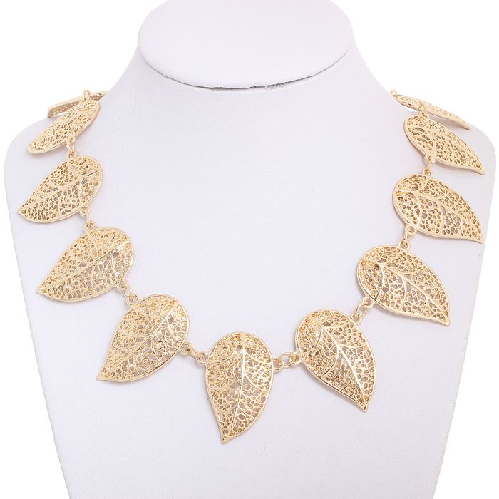 Колье "Африка" лепесток, цвет золотой