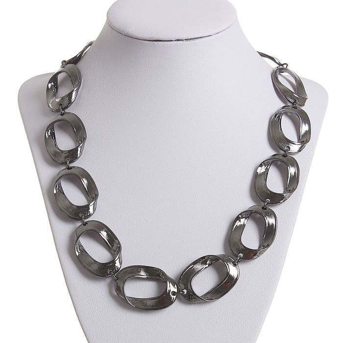 Колье "Африка" цепь, цвет темно-серый