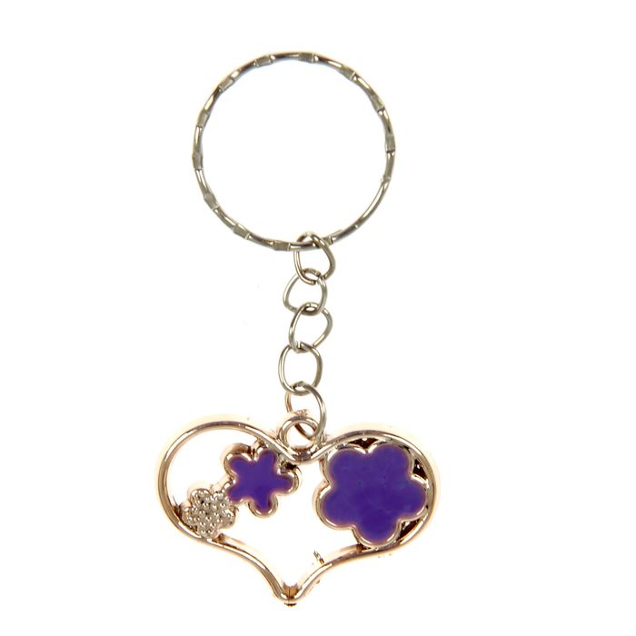 Брелок под металл "Цветочное сердце", МИКС