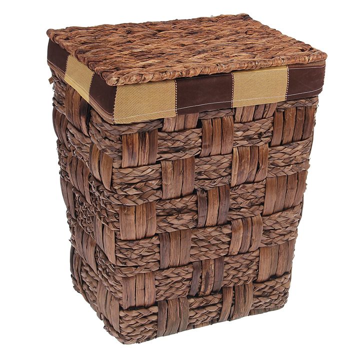 Корзина для белья плетеная "Клетка"