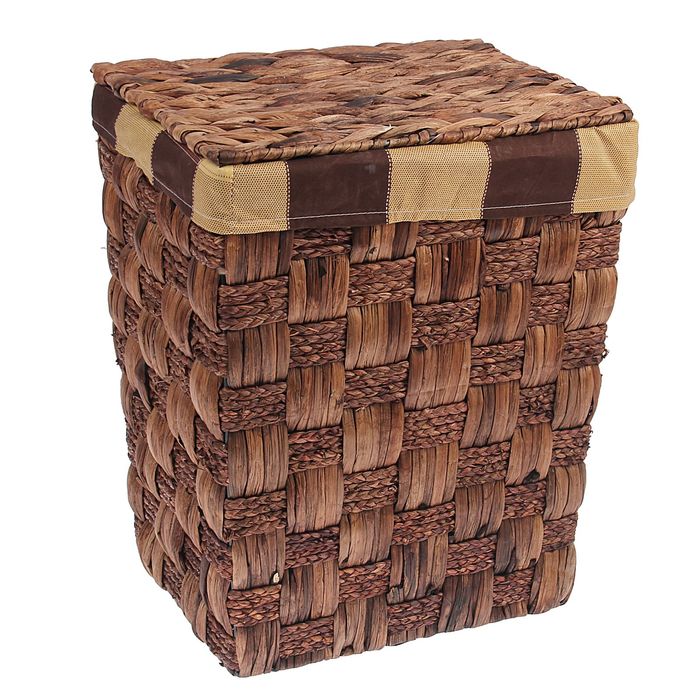 Корзина для белья плетеная "Клетка"