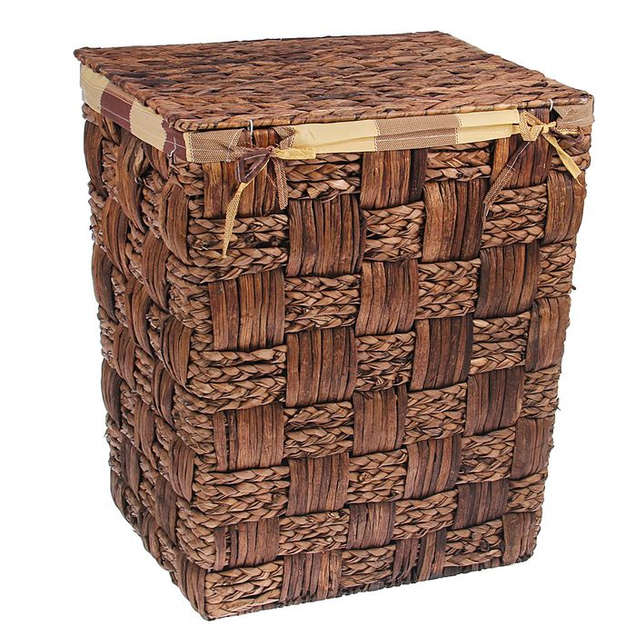 Корзина для белья плетеная "Клетка"