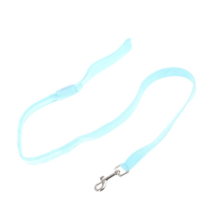 Поводок с подсветкой, 3 режима свечения, 120 см, голубой